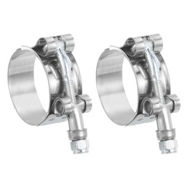 sourcing map T-Bolt Hose Clamp 2Pcs Working Range 41-46mm 201 Stainless Steel Bolt Intake Intercooler Clamps fo Intercooler Clamp Tube