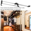 TOPINCN Adjustable Hanging Clothes Rail, Extendable Closet Rail for Wardrobe,