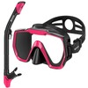 EMSINA E8 Freedom HD Dry Snorkel Set,Panoramic Wide View,Anti-Fog Scuba