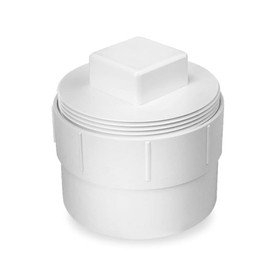 Ptazucv 4" PVC Sewer Cleanout Adapter with Plug Pipe Fitting, Drainage Sewer Cleanout Cap PVC DWV Pipe Cover,For Use With 4-Inch Sewer and Drain Pipe