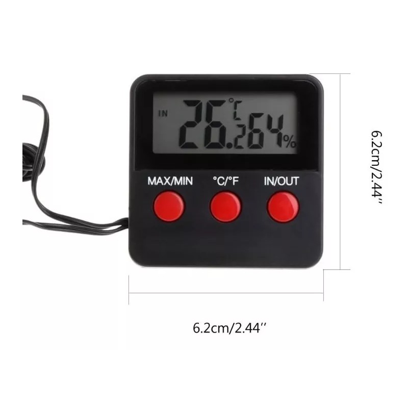 Alien Technology Termómetro Higrómetro Digital Lcd Terrario Sensor Humedad