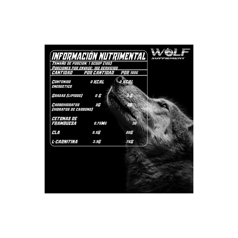 Cla Carnitina 1kg Wolf Pre Entreno 100 Servicios Sabores