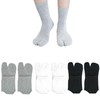 Men's Split Toe Tabi Socks - Athletic Cotton Crew Length