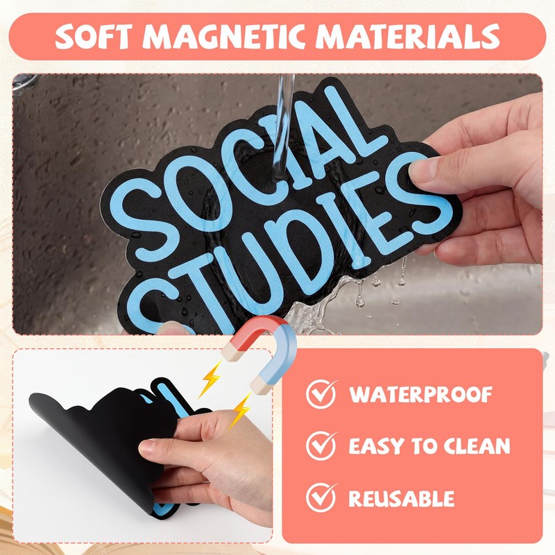 8 Pcs Class Subjects Magnets Labels Magnetic Classroom Schedule Whiteboard