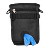 Millya Zippered Dog Walking Treat Bag with Adjustable Belt Black