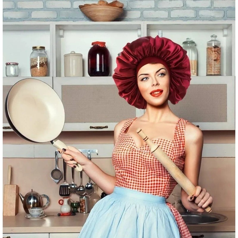 Dolores Gorro Satén Seda Dormir Sombrero Elástico Suave Alta Calidad