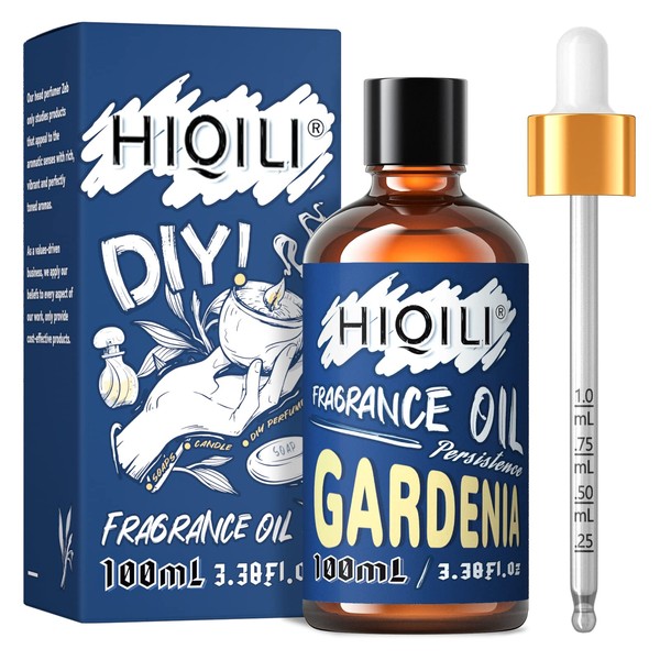 HIQILI Fragrance Oil Gardenia 100ml for Candle Making Scents, Essential