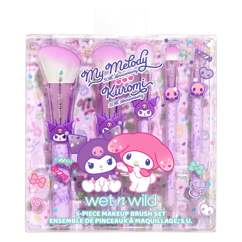 wet n wild My Melody and Kuromi 5-Piece Makeup Brush