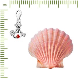 Quiges 925 Silver Charm Pendant Dummy with Lobster Clasp for Bracelets, enamel