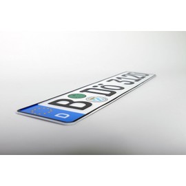 German Euro Plate with Registration Seals - Euro (EU) Style - Random Characters