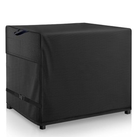 Wnanan Outdoor Prep Table Cover- Heavy Duty Waterproof Cover for Outdoor Wicker Bar Cart, Compatible with 48 Inch Outdoor Beverage Serving Cart and Storage Cabinet Black