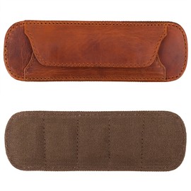 STILORD 'Neo' Shoulder Pad Removable Leather with Press Studs for Shoulder Strap Vintage Strap Protector Padded Shoulder Bag, Cognac - Brown, briefcase