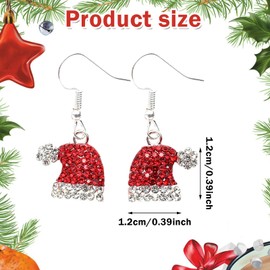 Christmas Earrings, Women's Christmas Earrings, Cute Christmas Decoration, Christmas Earrings, for Women, Girls, Christmas New Year, Styling Accessories, Metal