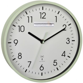 TFA Dostmann 60.3550 Analogue Radio Controlled Wall Clock Precise Display Classic Analogue Glass Cover Waiting Room Home Easy Read 245 x 245 x 42 mm