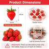 BlackQuill 40Pcs Plastic Strawberry Fake Fruit Set Artificial strawberries