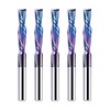 SpeTool 5-Piece Carbide Spiral Downcut CNC Router Bits Set, 1/8