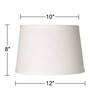 Set of 2 White Small Hardback Drum Lamp Shades 10"