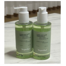 Vegan Effect Green Barley Deep Cleansing Oil Laha Dead Skin Sebum Irregular Moisture 205ml 4pcs / 비건이펙트 청보리 딥 클렌징 오일 라하 각질 피지 요철 수분 205ml 4개