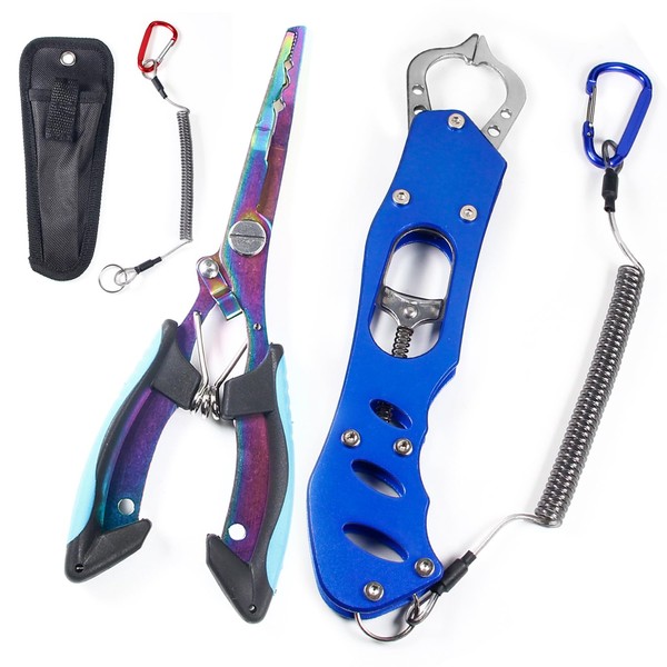 Aicosineg Fishing Pliers, Fish Grip, Set of 2, Fishing Pliers,