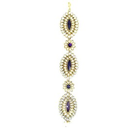 Fashion Trendy Hair Braid/Kundan Choti/Multi-Usable Hair Accessories for Women / AZINBR007 (Purple)