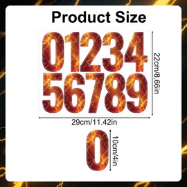 20 Pcs Mailbox Numbers Stickers, 3.9in Cartoon Theme Vinyl Number Stickers Self Adhesive Reflective Waterproof Large Decal for Mailbox Door Sign Business Address Number