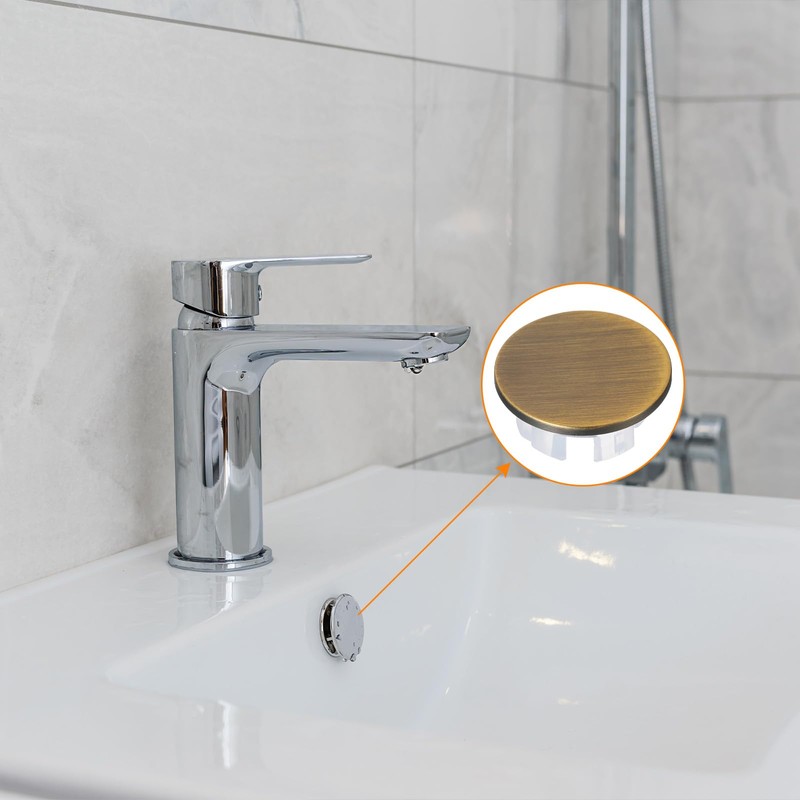uxcell 2Pcs Sink Overflow Cover Basin Trim Copper Overflow Rings