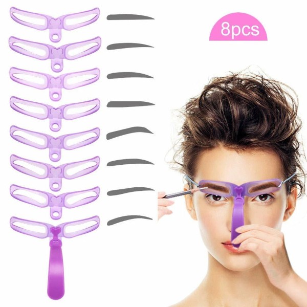 Unbranded 8 Styles Eyebrow Shaping Stencils Grooming Shaper Template Makeup