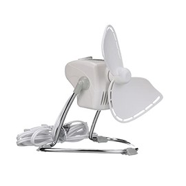 Caframo Chinook, 2-Speed Desk Fan, Cage Free, Easy To Clean Soft Blades, Canadian Made, 8.8" Blade, 707CHWBX, White