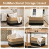 Goodpick Woven Blanket Basket, 21.6" x 14.9" x 11.8" Wicker