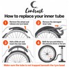 Contrast 26 Inch Bike Inner Tubes, Pair, 1.75-2.10, 40mm Schrader