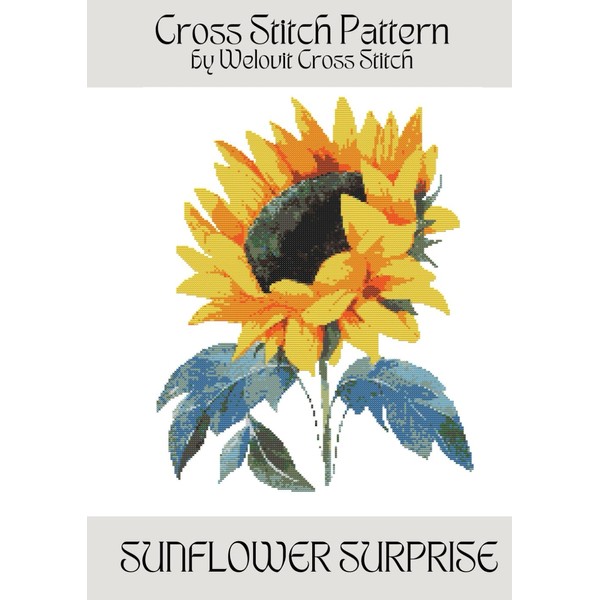 SUNFLOWER SURPRISE Cross Stitch Pattern: A beautiful cross stitch pattern