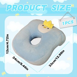 FYKZQWDS Pillow With Arm Hole, Ear Piercing Pillow, Cute Soft Pillow With Hole For Ear Can be Used Sleeping in Classrooms Offices Libraries Airplanes Suitable for Ladies Girls Kids (Blue Penguin)