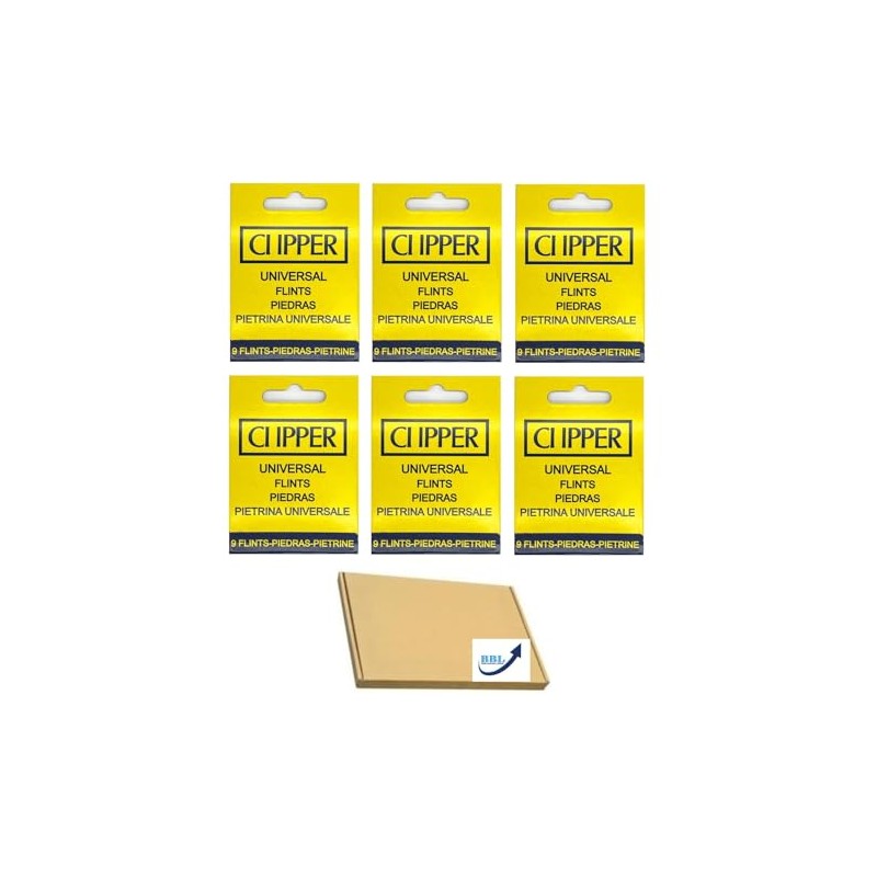 54 x Clippers Universal flints (6 Pack of 9 Flints)