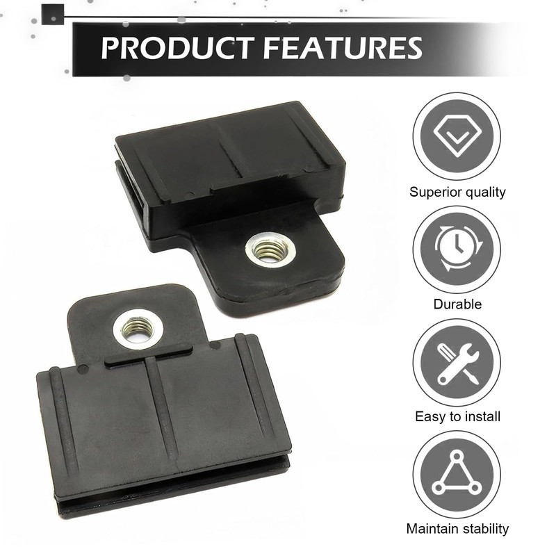 leechio 2 PCS Window Door Glass Slot Retaining Clip, Front