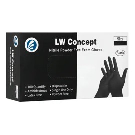Guantes Nitrilo Concept Negros Talla 100 Unidades