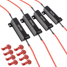 iBrightstar 50W 6ohm Load Resistors - Fix Blink Error Code - 4PCS (Black), Black-4 PCS