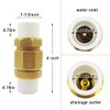 Brass In-Line Check Valve 1-1/4 inch,One Way Valve for Connection