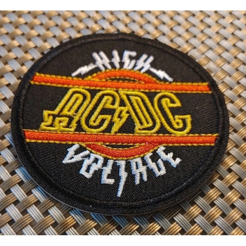 Unbranded AC/DC ACDC (band) Round High Voltage Embroidered Patch Iron-On