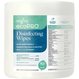 ecoPRO™ Plant-Based Disinfecting Wipes (800 Wipes) with Reusable Dispensing Bucket