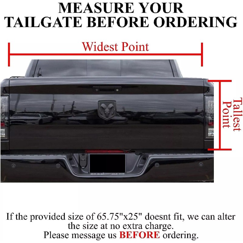 Graphix Express Tailgate Wrap American Flag Eagle Vinyl Graphic Decal