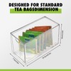 Ettrick 6 Pack Stackable Tea Bag Organizer, Clear Acrylic Tea