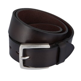 Lloyd 1015 05 Men's Leather Belt with Metal Clasp in Trendy Used Look, dunkelbraun