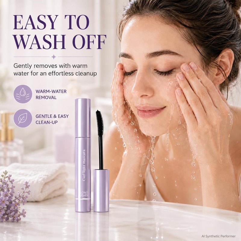 Curling Mascara with Curved Precision Brush, Lengthening & Lash Defining
