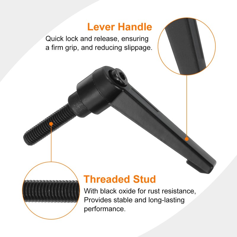 sourcing map 2Pcs M8 x 32mm Adjustable Knobs Handle Male