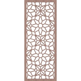 15 3/8"W x 39 3/8"H x 1/4"T Lock Haven Decorative Fretwork Wood Wall Panels, Walnut