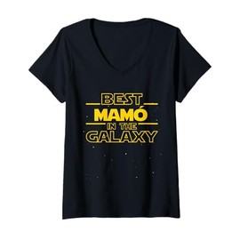 Womens Best Mamó in the Galaxy | Grandma In Irish Funny Gifts V-Neck T-Shirt