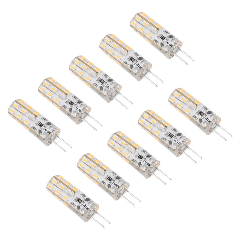 10pcs G4 LED Bulb 1.5W DC12V Warm White 3000K 110LM