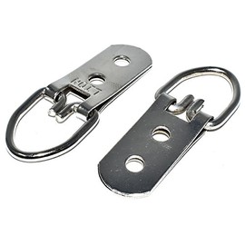 Pack of 10 x Nickel Plated 58mm Heavy Duty D Rings