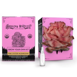 Pink Oyster Mushroom Grow Kit (4lbs) | USDA Certified Organic | Grow Your Own Delicious Gourmet Mushrooms at Home