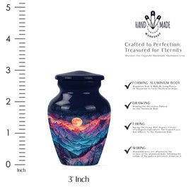 YATHABHISA Decorative Urns - Funeral Ashes Urn for Male & Female - Pack of 1 - Memorial Keepsake Urn - Mini Urn for Ashes Small - Adult Human Ashes -Urn for Mom & Dad Ashes - 3 Inch